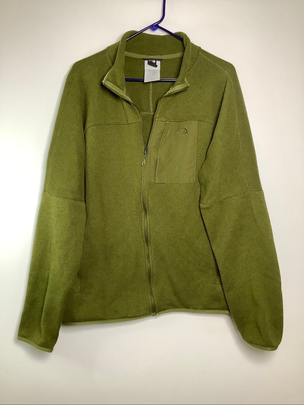 The North Face Men's L Forest Olive Heather Front Range Fleece Jacket HR13-36